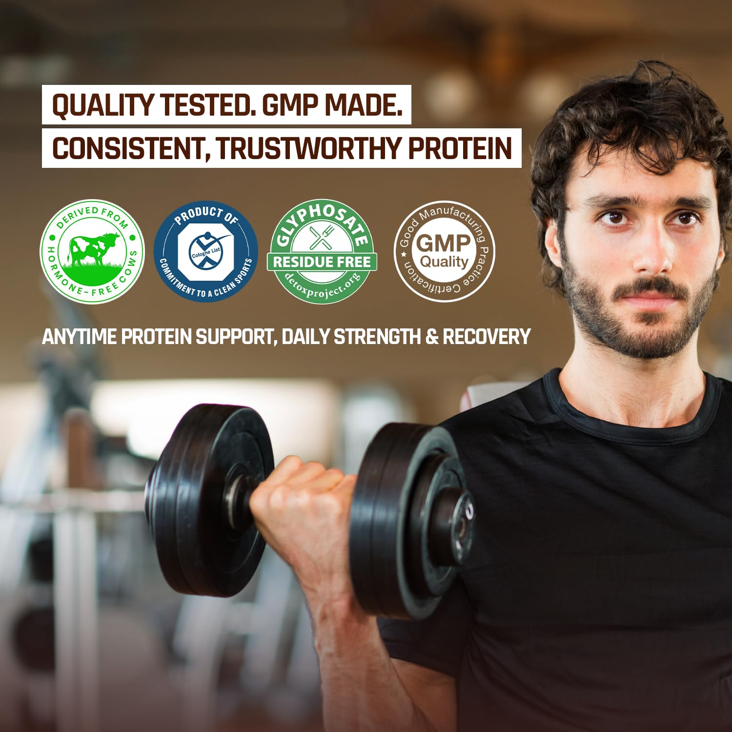 NATURALTEIN Whey Protein Powder, 1kg, Stevia Sweetened, No Added Sugar, Non-GMO, Soy-Free, Gluten-Free - size and scale