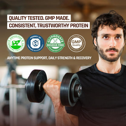 NATURALTEIN Whey Protein Powder, 1kg, Stevia Sweetened, No Added Sugar, Non-GMO, Soy-Free, Gluten-Free - size and scale