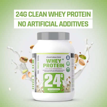 NATURALTEIN Whey Protein Powder, 1kg, Stevia Sweetened, No Added Sugar, Non-GMO, Soy-Free, Gluten-Free - label detail (18)