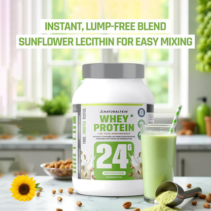 NATURALTEIN Whey Protein Powder, 1kg, Stevia Sweetened, No Added Sugar, Non-GMO, Soy-Free, Gluten-Free - ingredients panel (1