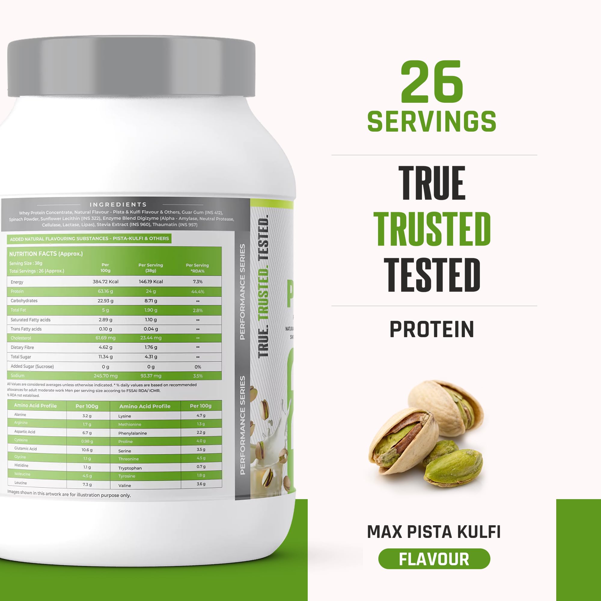 NATURALTEIN Whey Protein Powder, 1kg, Stevia Sweetened, No Added Sugar, Non-GMO, Soy-Free, Gluten-Free - size and scale (22)