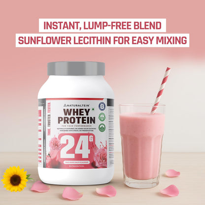NATURALTEIN Whey Protein Powder, 1kg, Stevia Sweetened, No Added Sugar, Non-GMO, Soy-Free, Gluten-Free - label detail (26)