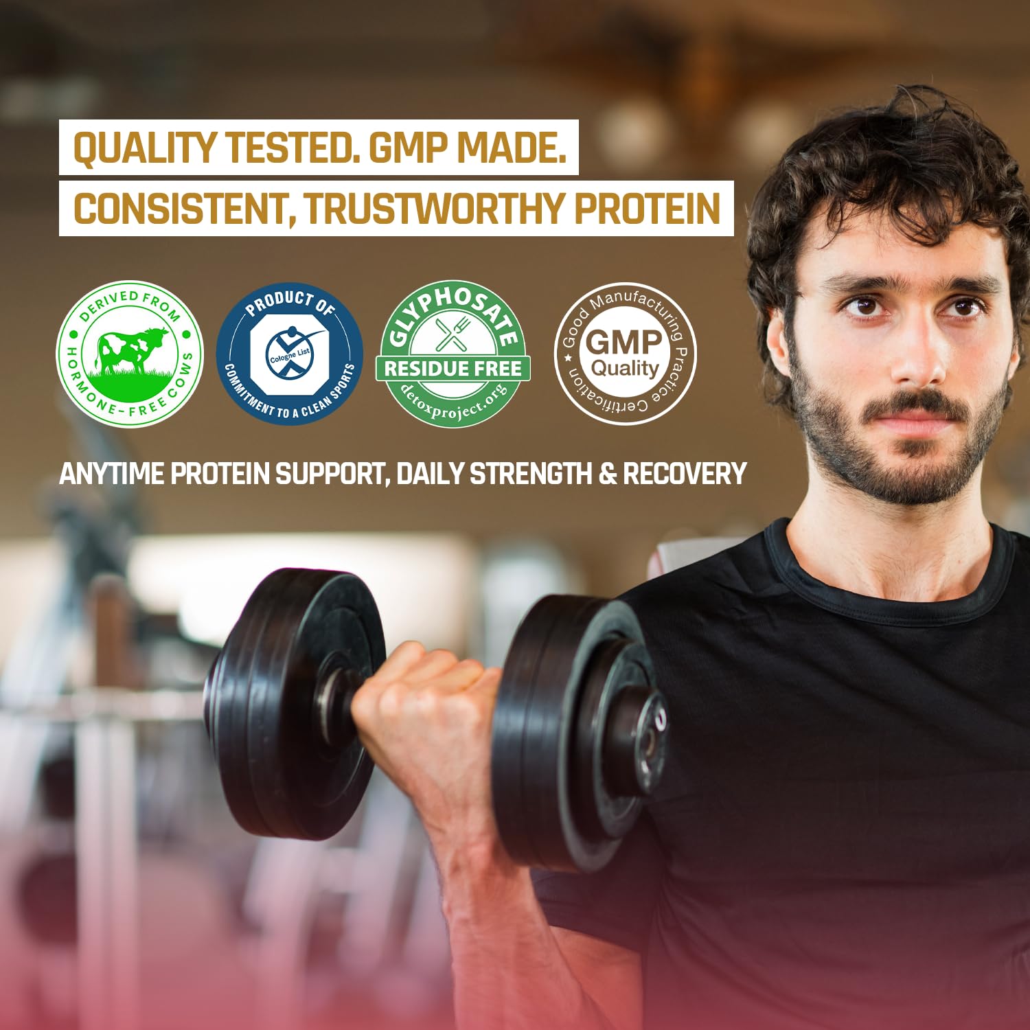 NATURALTEIN Whey Protein Powder, 1kg, Stevia Sweetened, No Added Sugar, Non-GMO, Soy-Free, Gluten-Free - size and scale (30)