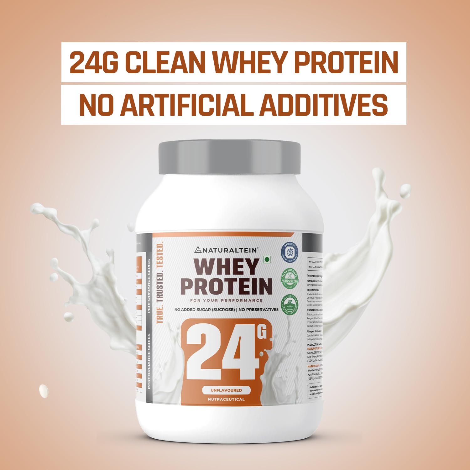NATURALTEIN Whey Protein Powder, 1kg, Stevia Sweetened, No Added Sugar, Non-GMO, Soy-Free, Gluten-Free - packaging (34)