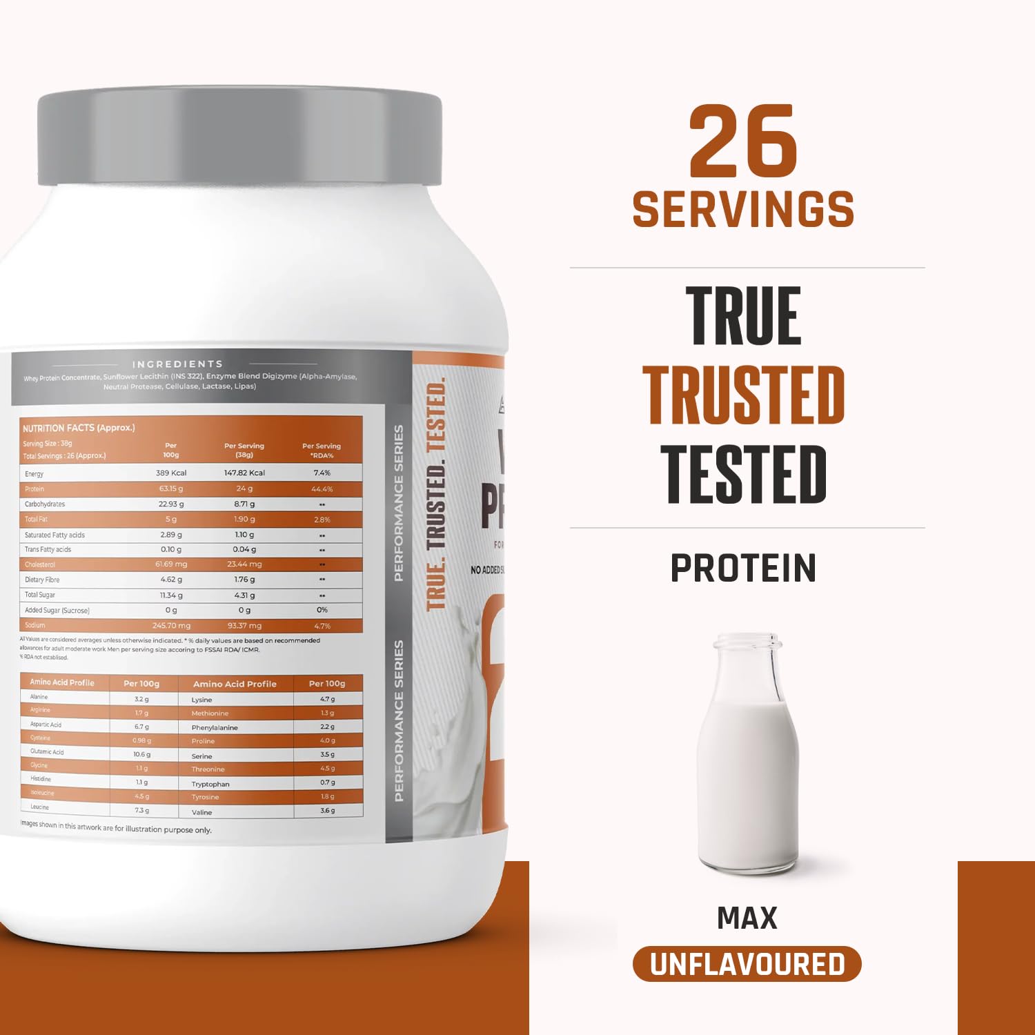 NATURALTEIN Whey Protein Powder, 1kg, Stevia Sweetened, No Added Sugar, Non-GMO, Soy-Free, Gluten-Free - label detail (35)