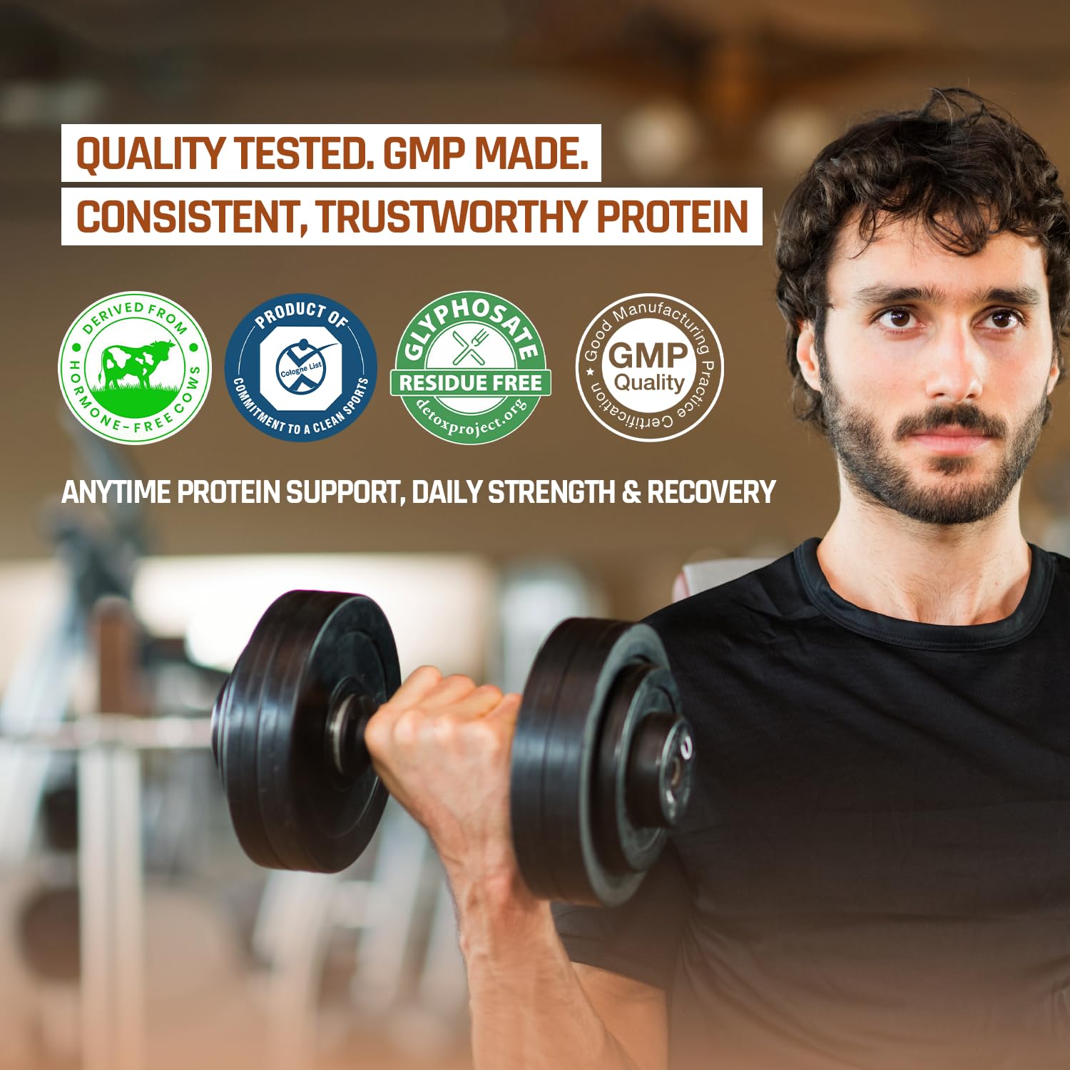 NATURALTEIN Whey Protein Powder, 1kg, Stevia Sweetened, No Added Sugar, Non-GMO, Soy-Free, Gluten-Free - size and scale (39)