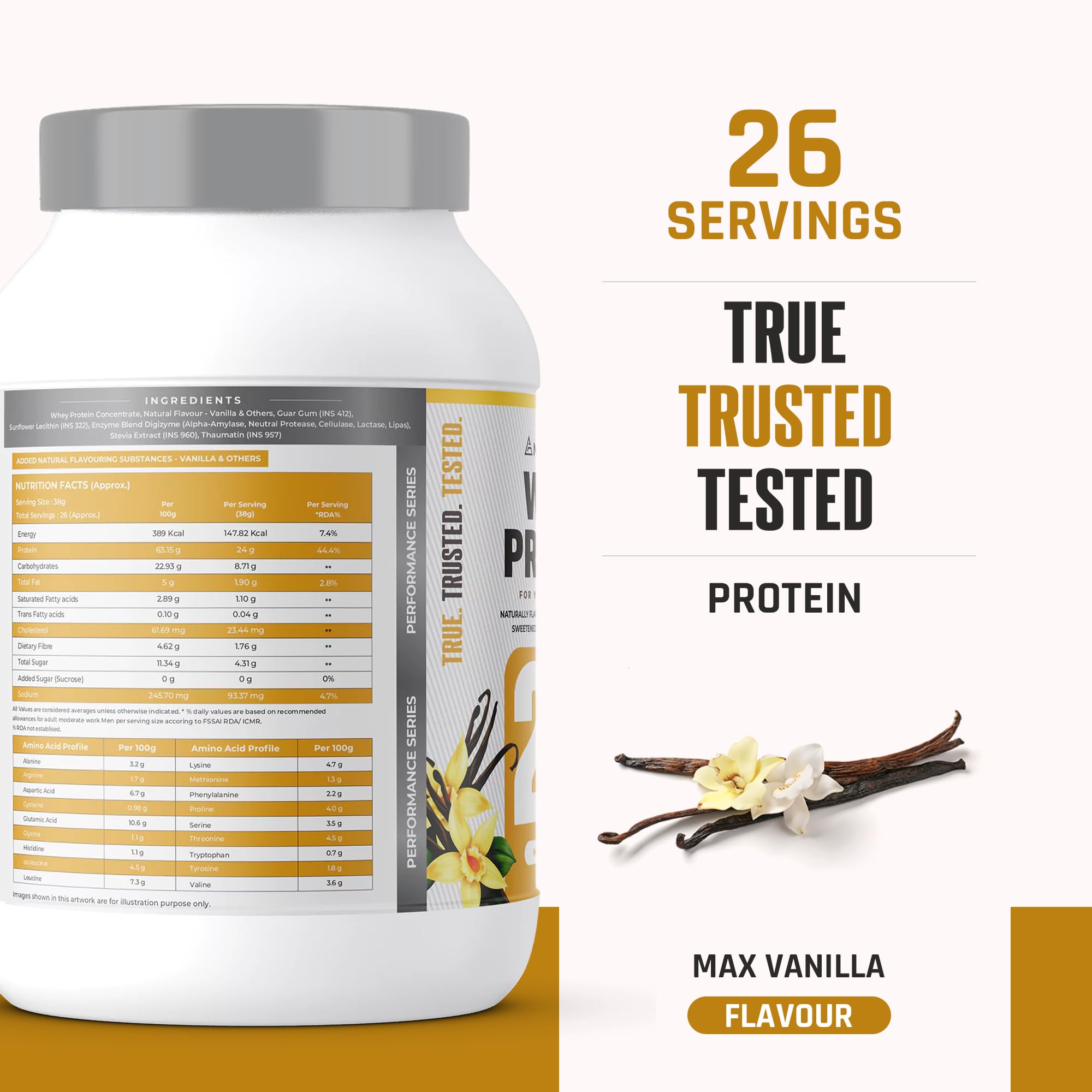 NATURALTEIN Whey Protein Powder, 1kg, Stevia Sweetened, No Added Sugar, Non-GMO, Soy-Free, Gluten-Free - in use (47)