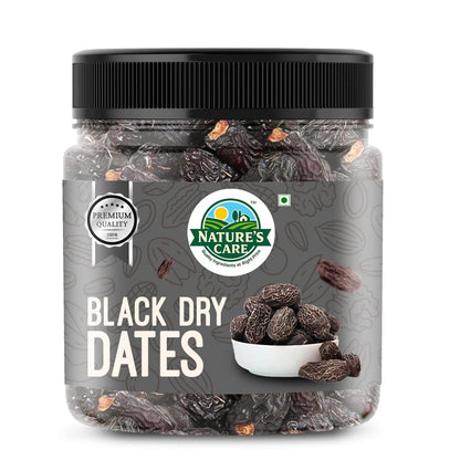 NATURE'S CARE Black Dry Dates, Dried Dates for Snacking, Baking, Cooking