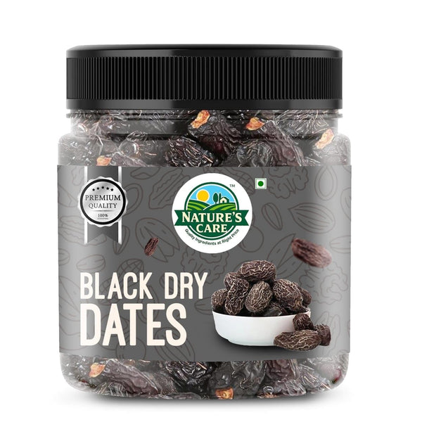 NATURE'S CARE Black Dry Dates, Dried Dates for Snacking, Baking, Cooking