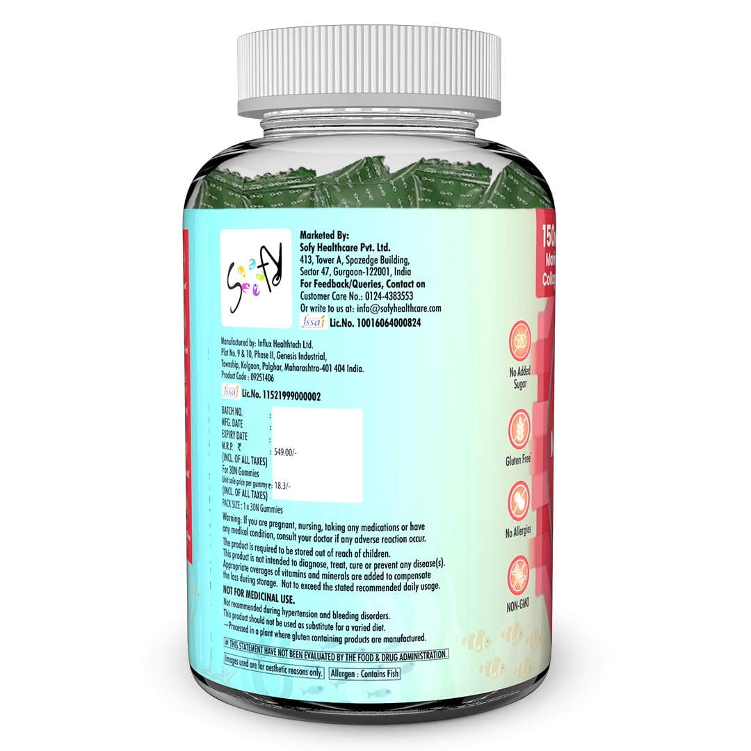 Naturyz Collagen Gummies with Hyaluronic Acid, Vitamin C, Vitamin E & Biotin, No Added Sugar, Mix Fruit Flavor - in use (23)