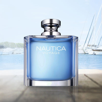 Nautica Voyage Eau de Toilette for Men 100ml Aquatic Woody Cologne Spray by Coty - packaging