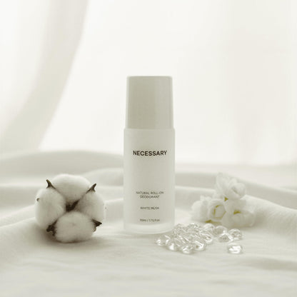 NECESSARY Natural Roll-On Deodorant 50ml, Aluminum & Alcohol-Free, Sulphate & Paraben-Free, Unisex - in use (17)