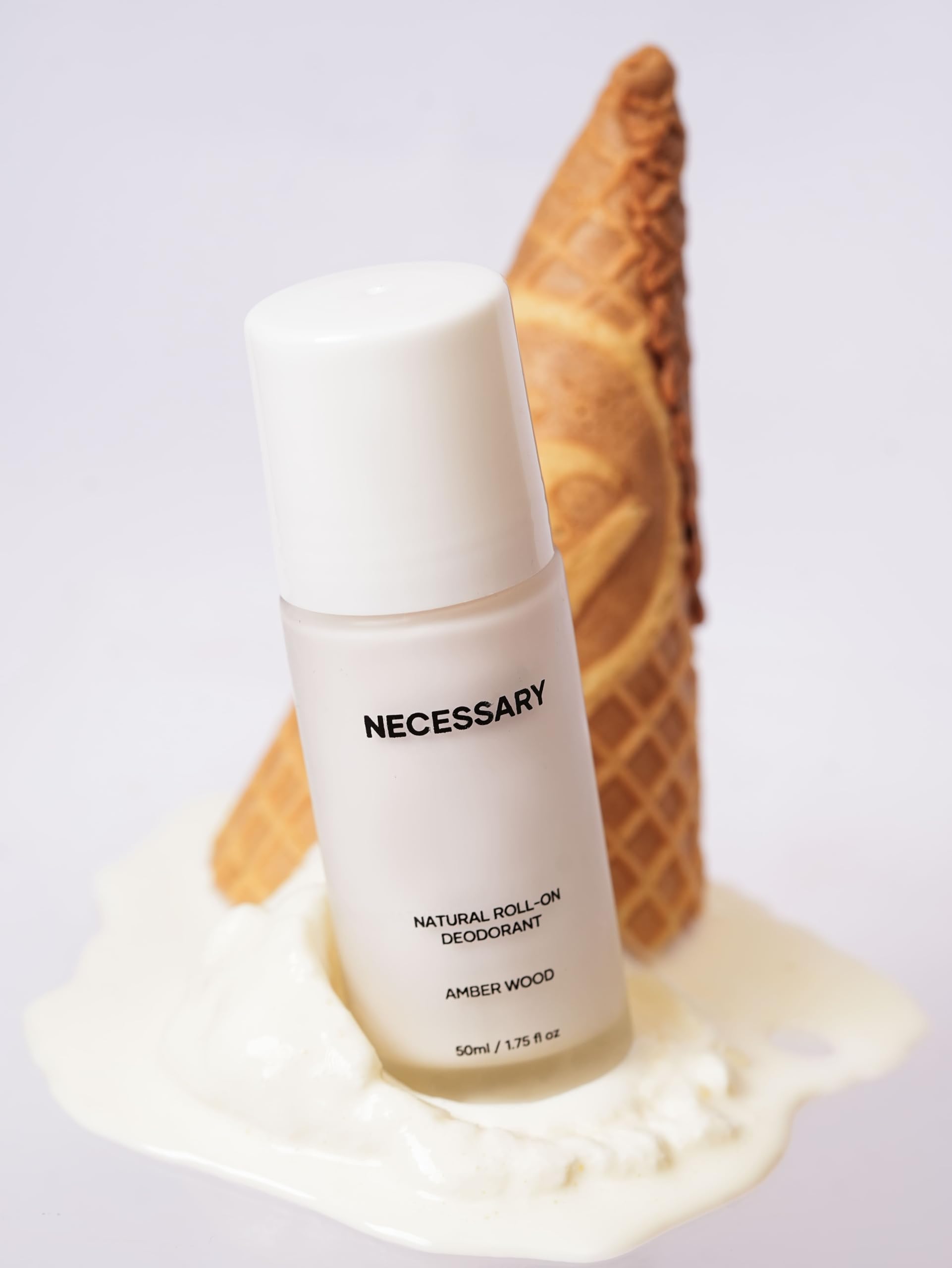 NECESSARY Natural Roll-On Deodorant 50ml, Aluminum & Alcohol-Free, Sulphate & Paraben-Free, Unisex - packaging
