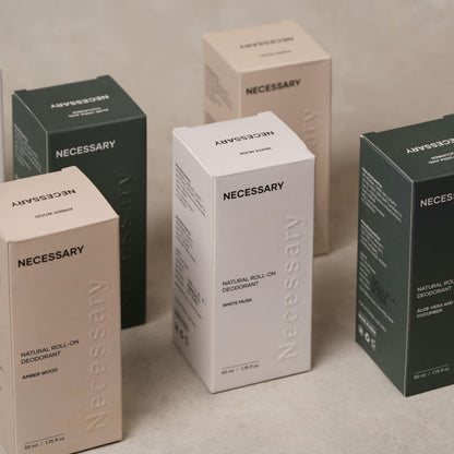 NECESSARY Natural Roll-On Deodorant 50ml, Aluminum & Alcohol-Free, Sulphate & Paraben-Free, Unisex - ingredients panel