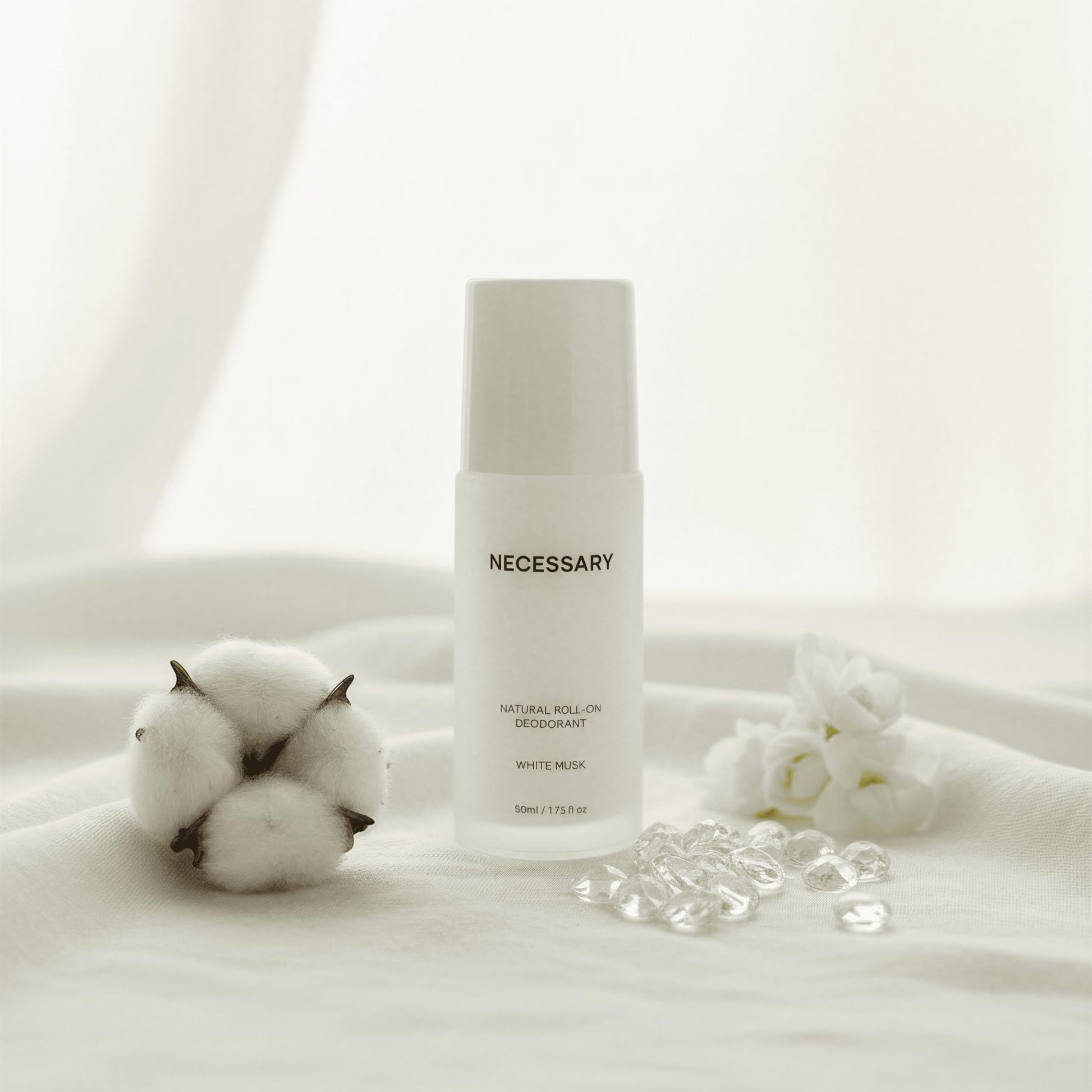 NECESSARY Natural Roll-On Deodorant, 50ml, Aluminum-Free, Alcohol-Free, Stain-Free, for All Skin Types - in use (17)