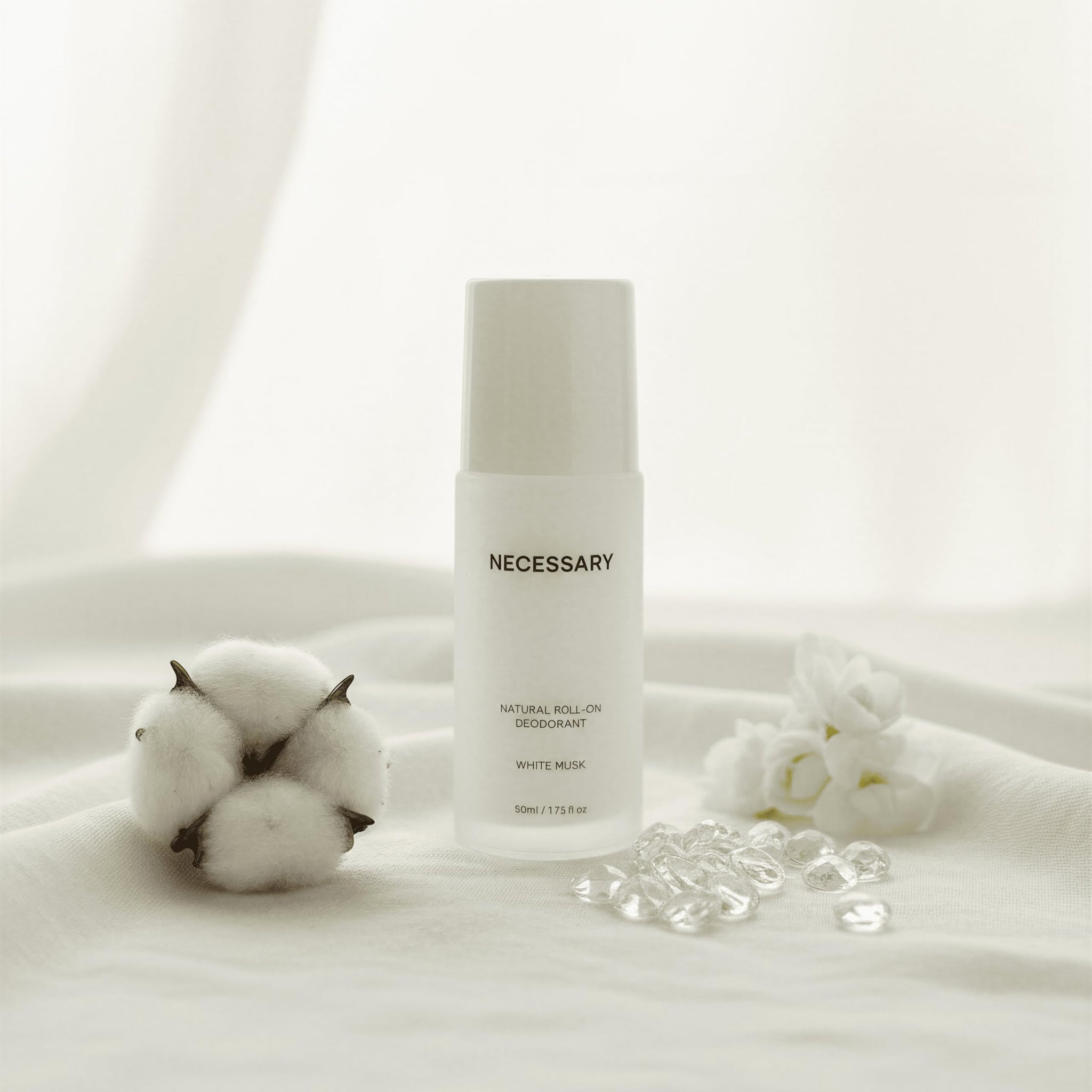 NECESSARY Natural Roll-On Deodorant, 50ml, Aluminum-Free, Alcohol-Free, Stain-Free, for All Skin Types - in use (17)