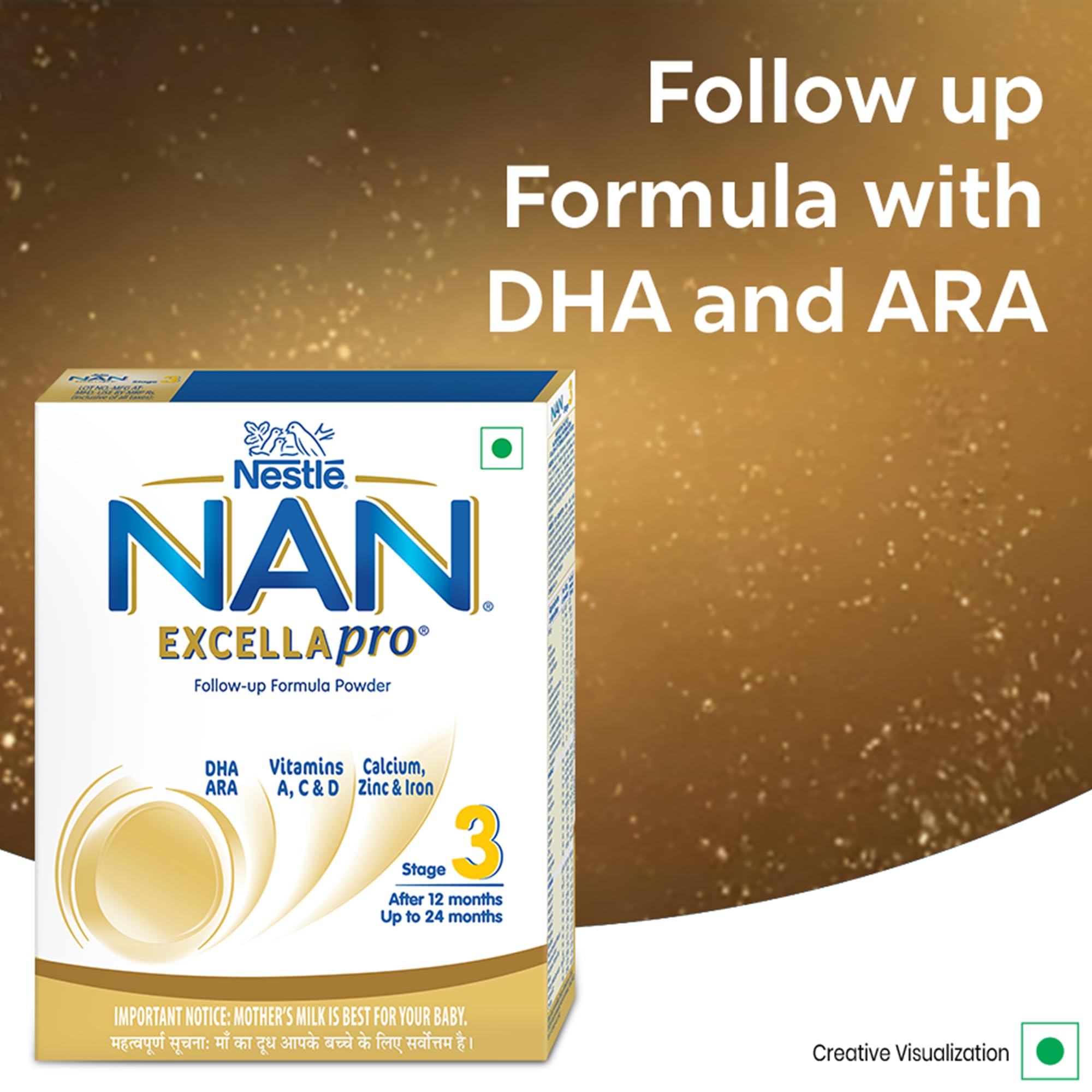 Nestlé NAN EXCELLAPRO 3 Follow-Up Formula Powder Unisex Nutritional Supplement - packaging