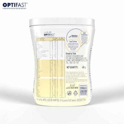 Nestle Optifast Weight Management Shake, Vanilla Flavor, Meal Replacement Powder, 400g Jar - front view