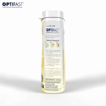 Nestle Optifast Weight Management Shake, Vanilla Flavor, Meal Replacement Powder, 400g Jar - back view