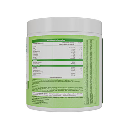 Neuherbs Veg Collagen Supplement Combo, Orange Flavor, 200g Powder & 30 Capsules, Vegan Formula - in use