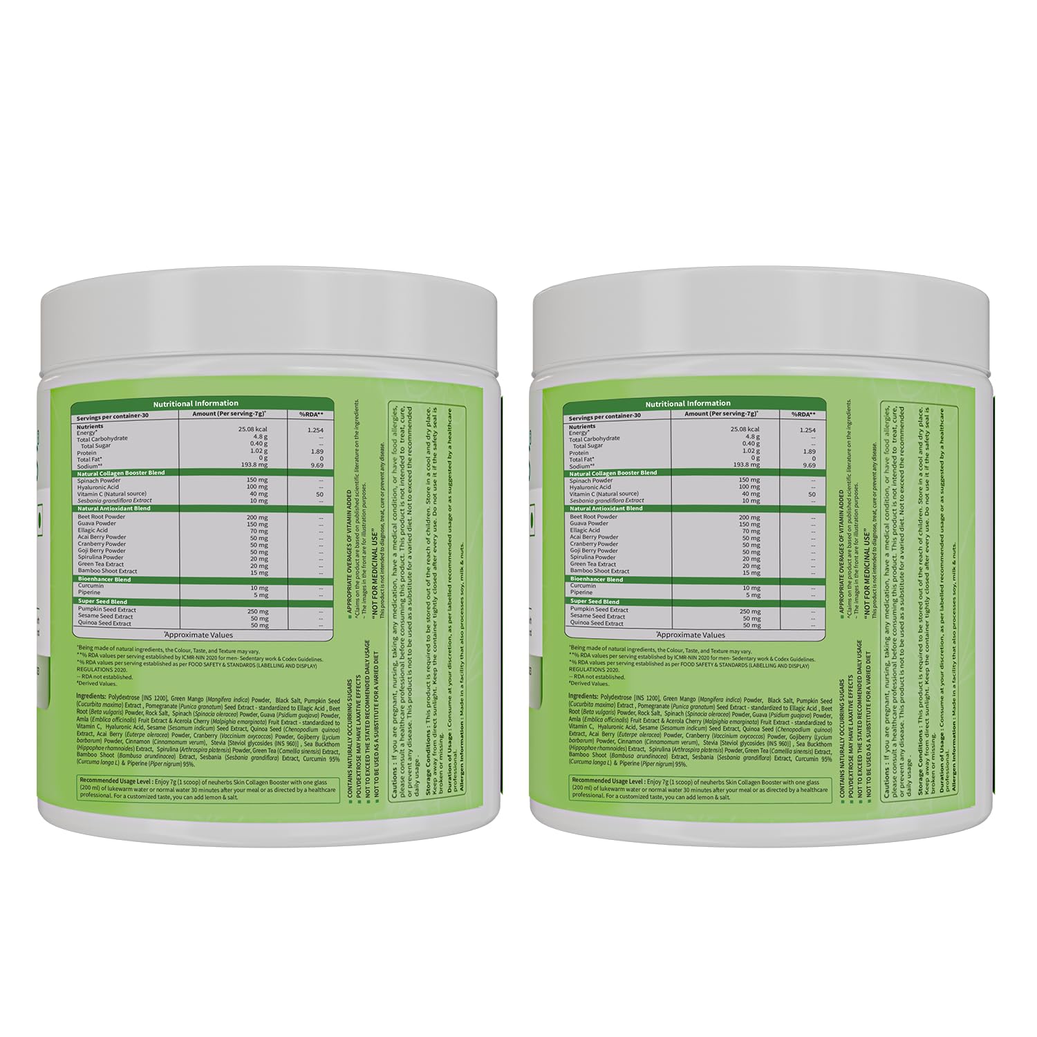 Neuherbs Veg Collagen Supplement Combo, Orange Flavor, 200g Powder & 30 Capsules, Vegan Formula - in use (19)