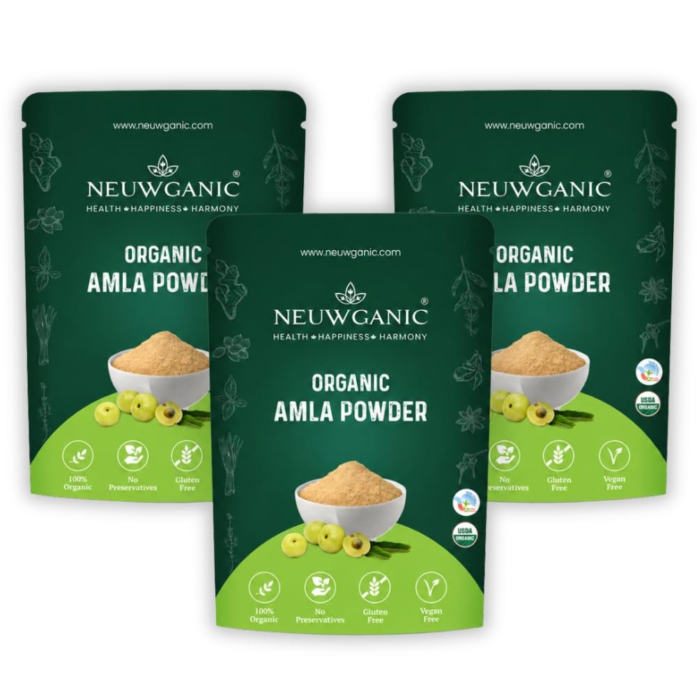 Neuwganic Organic Amla Powder, USDA & India Organic Certified, Emblica Officinalis Fruit Powder, Powder (9)