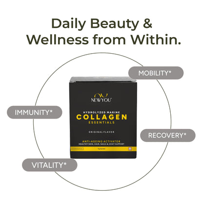 NEWYOU Marine Collagen Powder, Orange Flavour, Hydrolyzed Peptides, Unisex Teen Supplement - packaging (12)