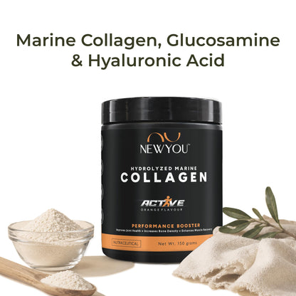 NEWYOU Marine Collagen Powder, Orange Flavour, Hydrolyzed Peptides, Unisex Teen Supplement - packaging (27)