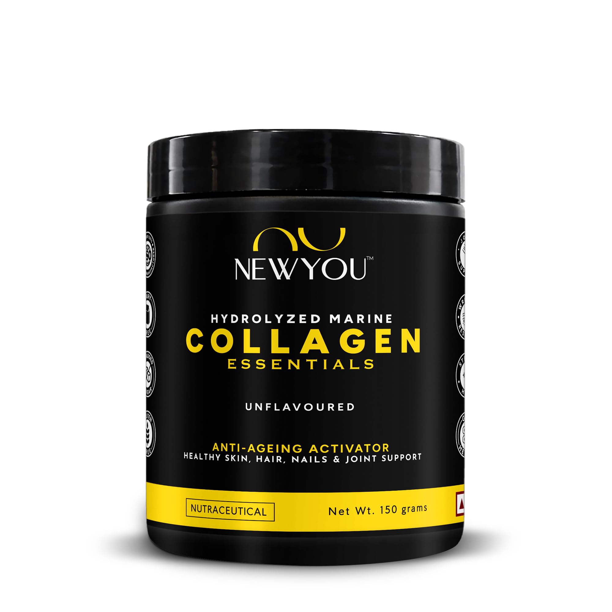 NEWYOU Marine Collagen Powder, Orange Flavour, Hydrolyzed Peptides, Unisex Teen Supplement (32)