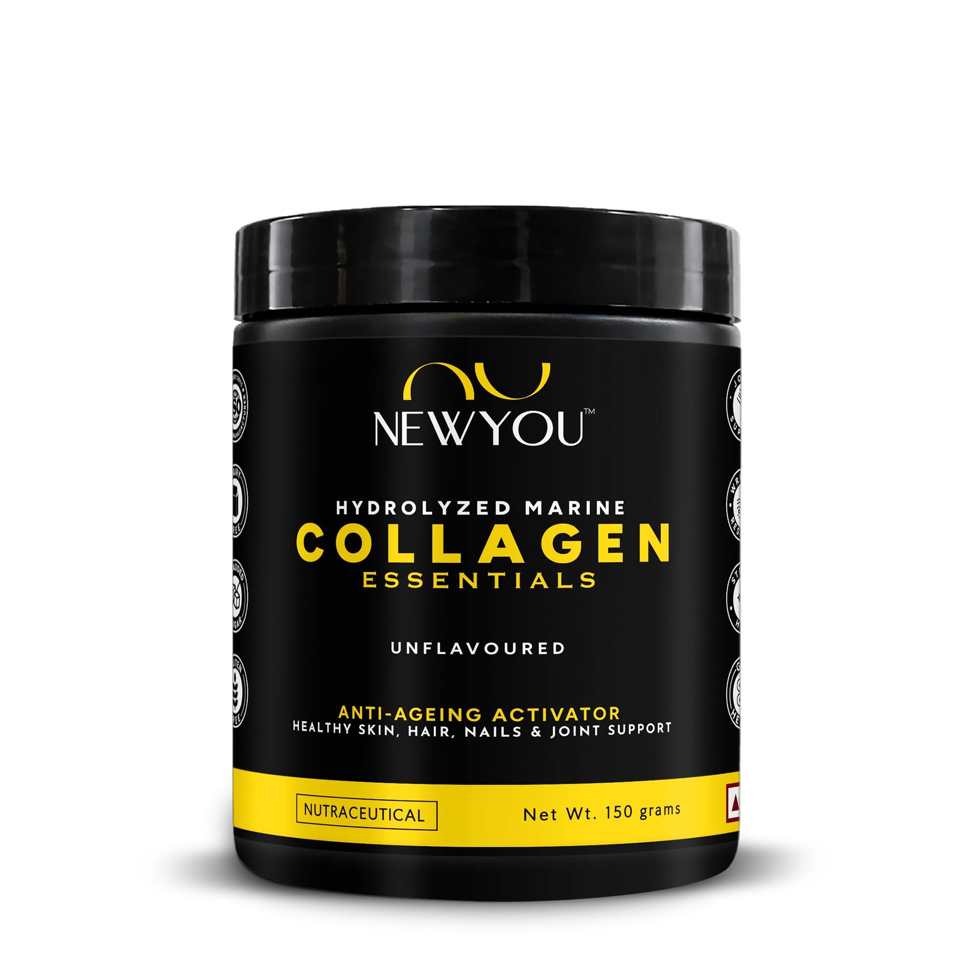 NEWYOU Marine Collagen Powder, Orange Flavour, Hydrolyzed Peptides, Unisex Teen Supplement (32)