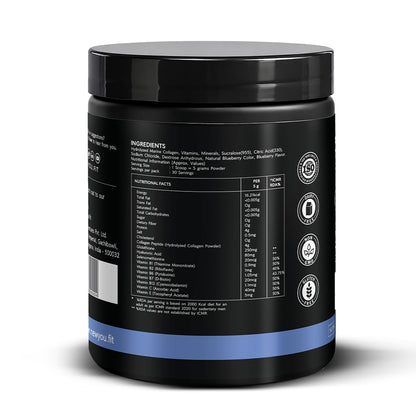 NEWYOU Marine Collagen Powder, Orange Flavour, Hydrolyzed Peptides, Unisex Teen Supplement - close-up detail (45)