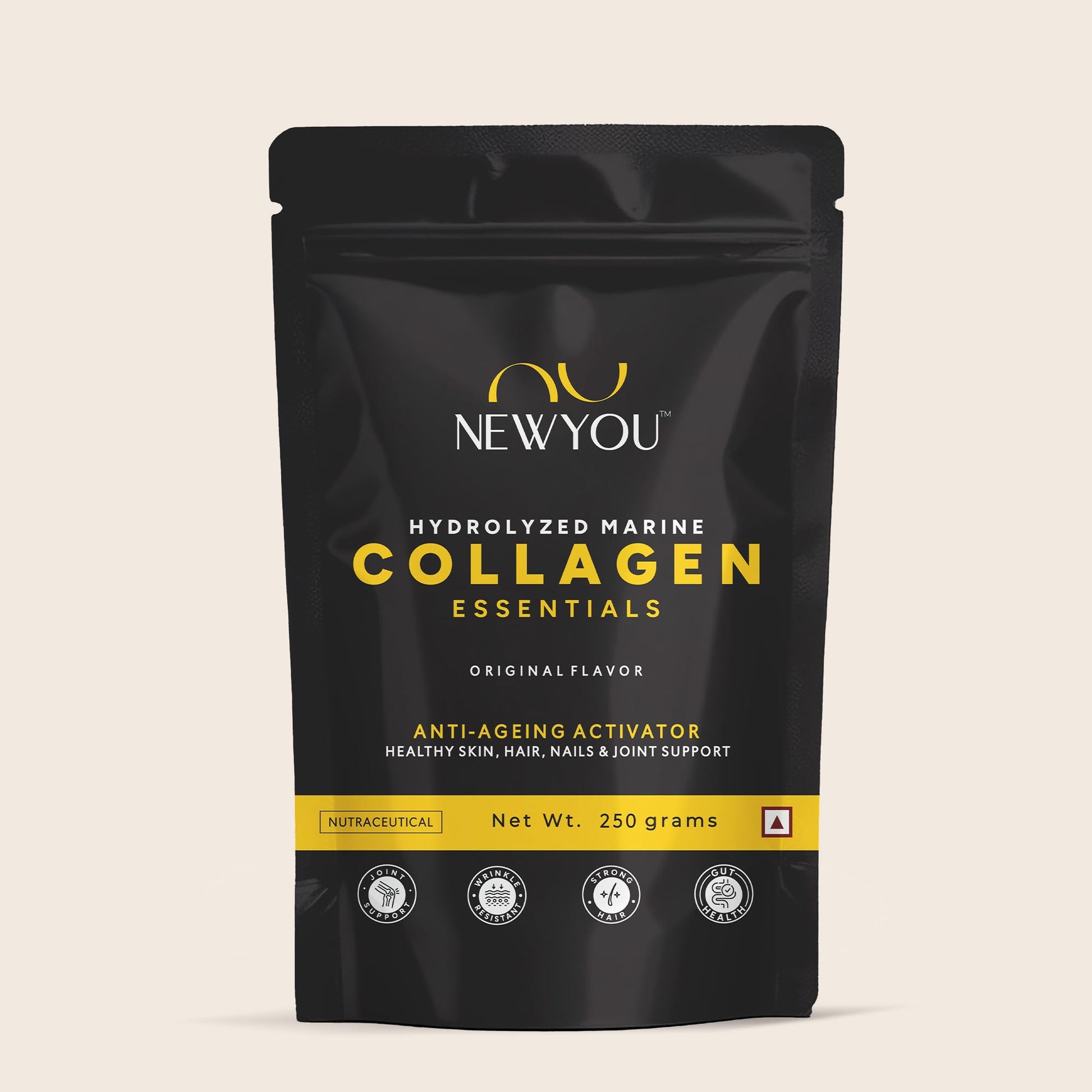 NEWYOU Marine Collagen Powder, Orange Flavour, Hydrolyzed Peptides, Unisex Teen Supplement (47)