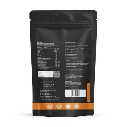 NEWYOU Marine Collagen Powder, Orange Flavour, Hydrolyzed Peptides, Unisex Teen Supplement - ingredients panel (56)