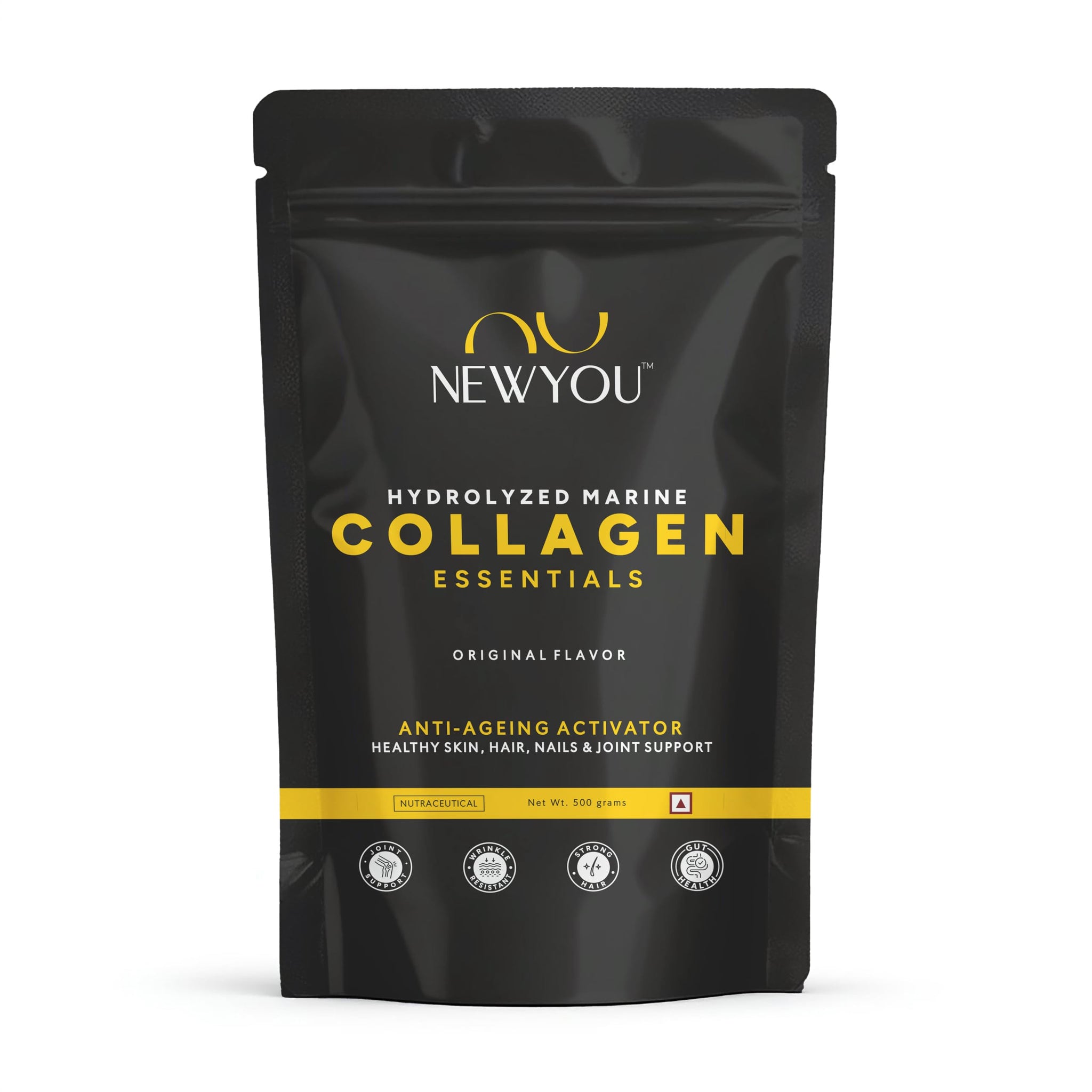 NEWYOU Marine Collagen Powder, Orange Flavour, Hydrolyzed Peptides, Unisex Teen Supplement (57)