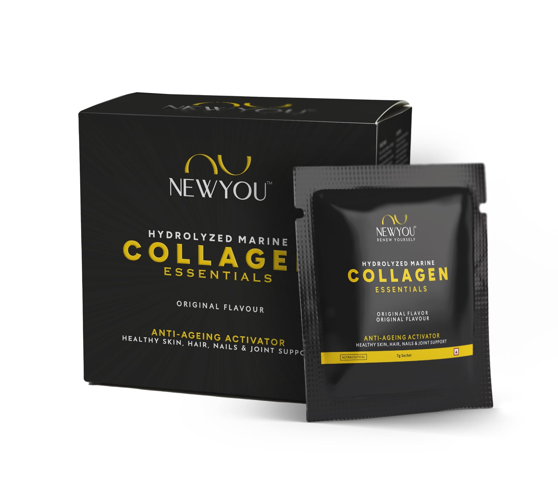 NEWYOU Marine Collagen Powder, Orange Flavour, Hydrolyzed Peptides, Unisex Teen Supplement (9)