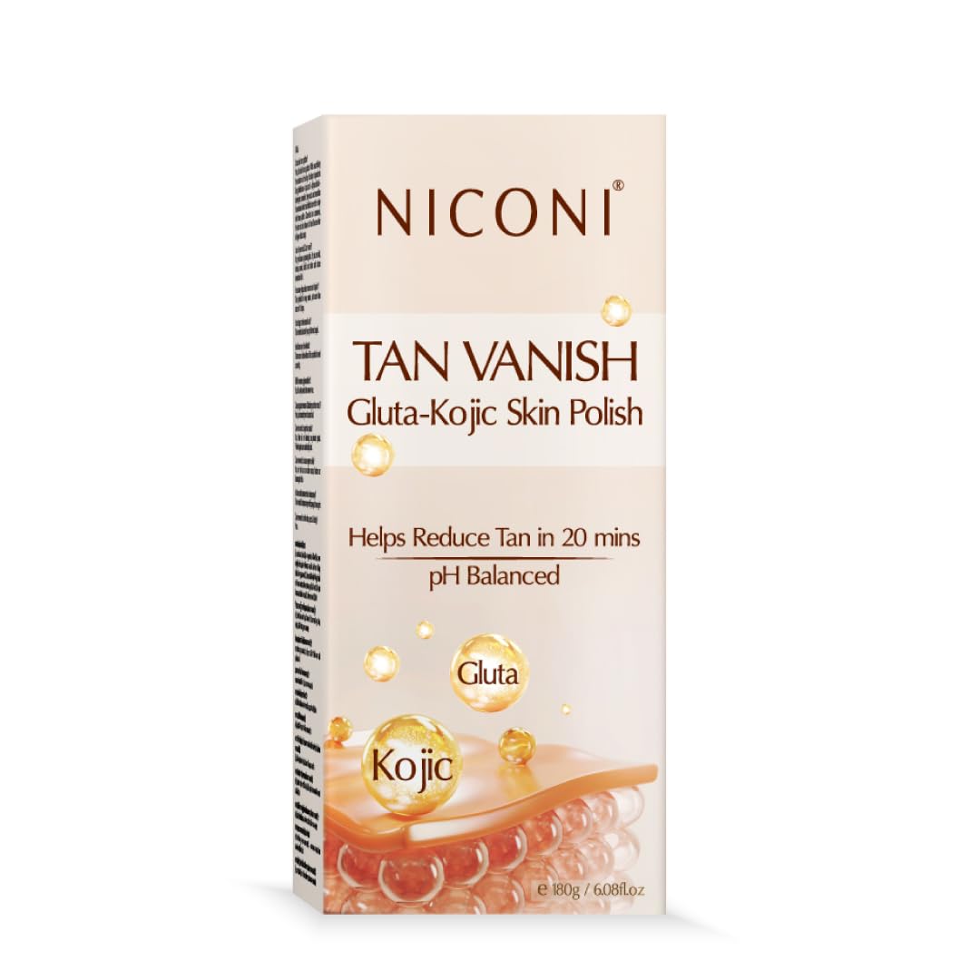 NICONI Tan Vanish Gluta-Kojic Skin Polish, 180g, Facial Scrub & Polish