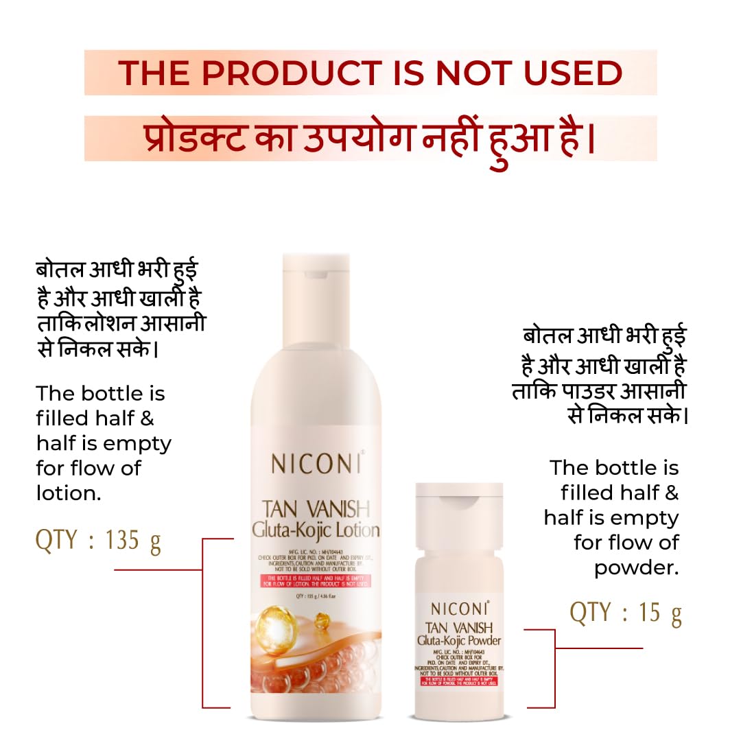 NICONI Tan Vanish Gluta-Kojic Skin Polish, 180g, Facial Scrub & Polish - in use