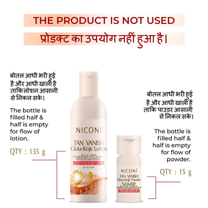 NICONI Tan Vanish Gluta-Kojic Skin Polish, 180g, Facial Scrub & Polish - in use