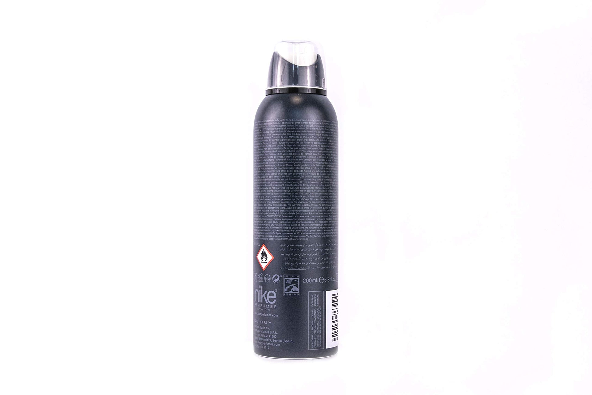 Nike Men's Deodorant Spray, Fresh Scent, 100g, 24-Hour Protection - Made in Spain - back view