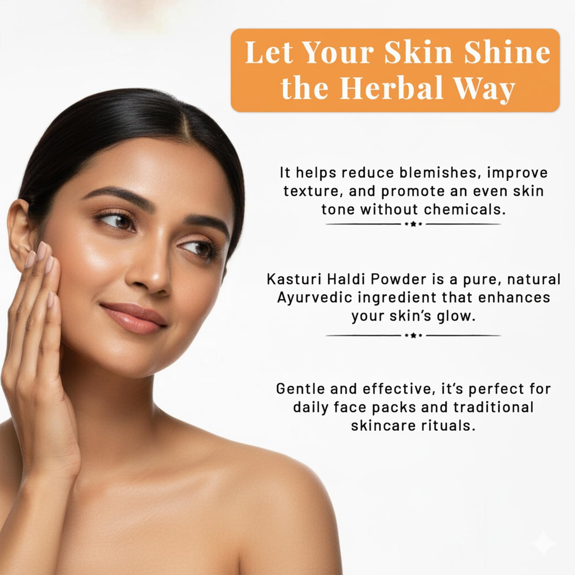 NIRAMAYU Kasturi Haldi (Wild Turmeric) Powder for Face, 100g, Paraben-Free Herbal Face Pack - packaging