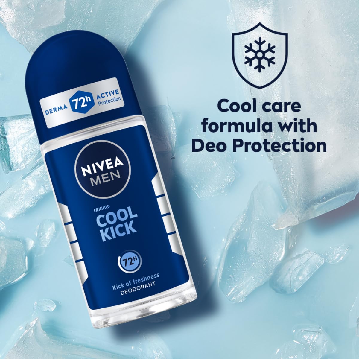 NIVEA MEN Deodorant Roll On, 72 Hour Antiperspirant, 0% Alcohol, Dermatologically Approved - back view (19)