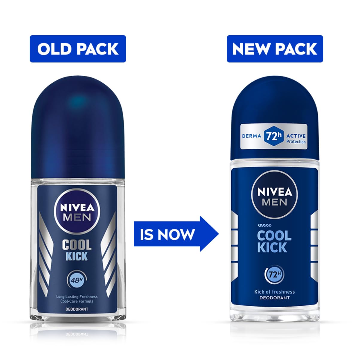NIVEA MEN Deodorant Roll On, 72 Hour Antiperspirant, 0% Alcohol, Dermatologically Approved - packaging (20)