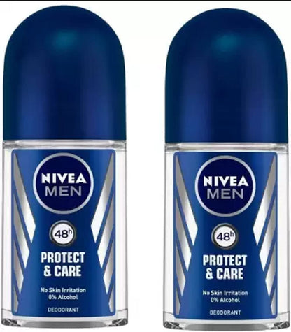 NIVEA MEN Deodorant Roll On, 72 Hour Antiperspirant, 0% Alcohol, Dermatologically Approved (29)