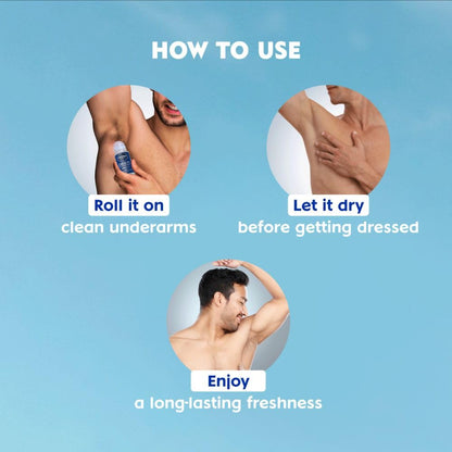 NIVEA MEN Deodorant Roll On, 72 Hour Antiperspirant, 0% Alcohol, Dermatologically Approved - close-up detail (36)