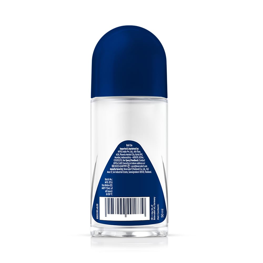 NIVEA MEN Deodorant Roll On, 72 Hour Antiperspirant, 0% Alcohol, Dermatologically Approved - in use (37)