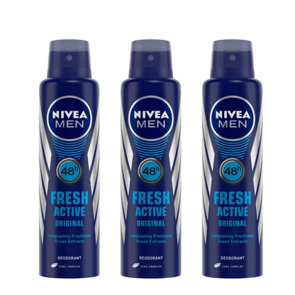 NIVEA Men Deodorant Spray, Body Deodorant for Men, Aqua Fragrance with Antibacterial Actives (20)