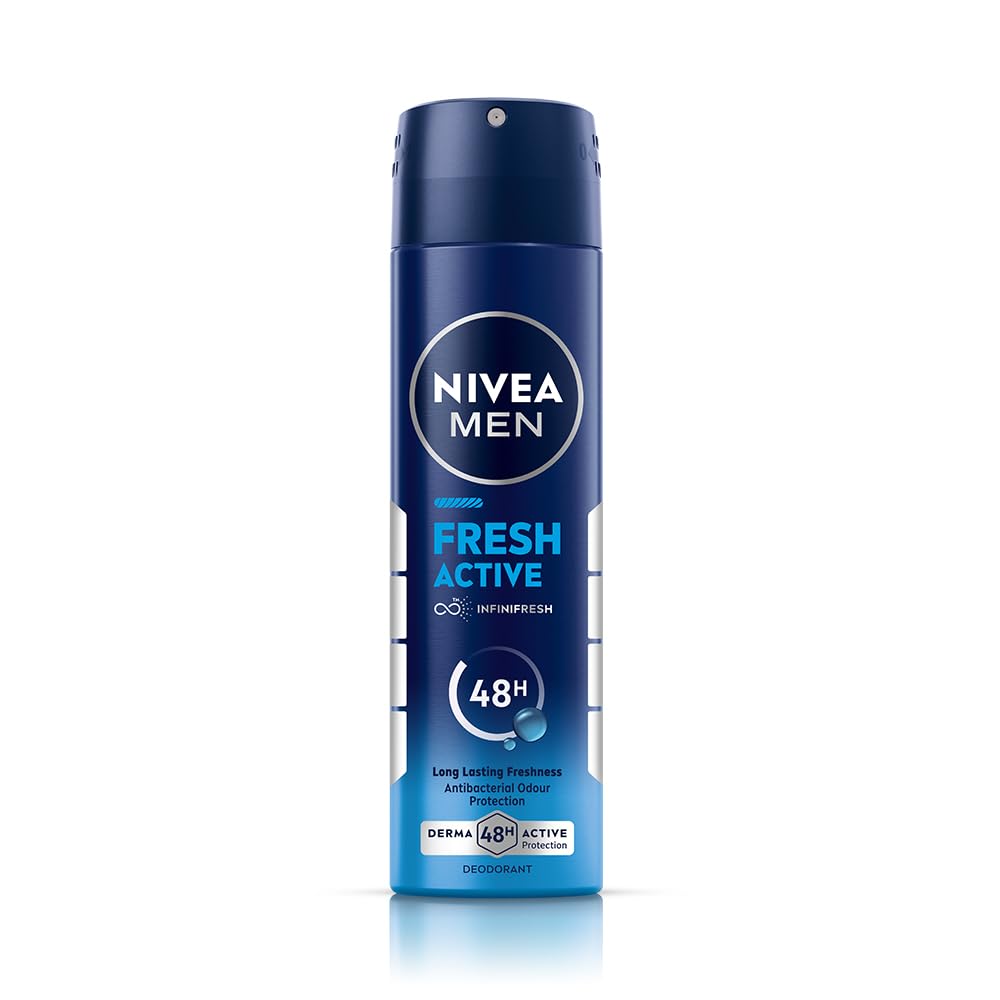 NIVEA Men Deodorant Spray, Body Deodorant with Aqua Fragrance and Ocean Extracts (14)