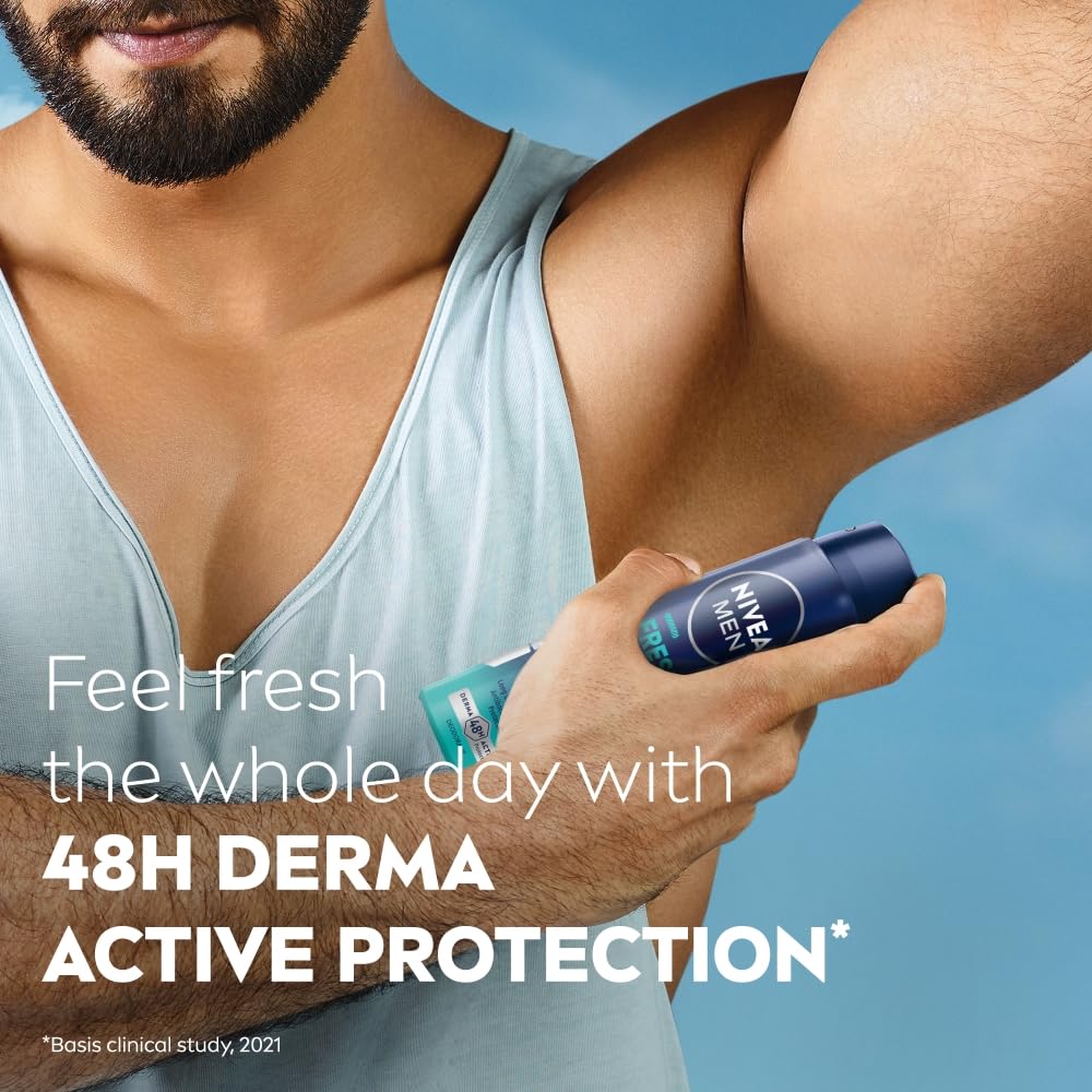 NIVEA Men Deodorant Spray, Body Deodorant with Aqua Fragrance and Ocean Extracts - label detail