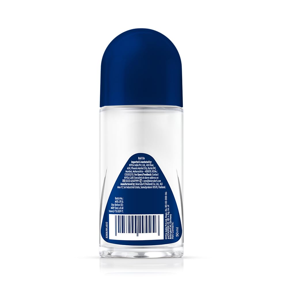 NIVEA MEN Fresh Active Deodorant Roll On, 0% Alcohol, Ocean Extracts Scent, Antiperspirant for Men - in use