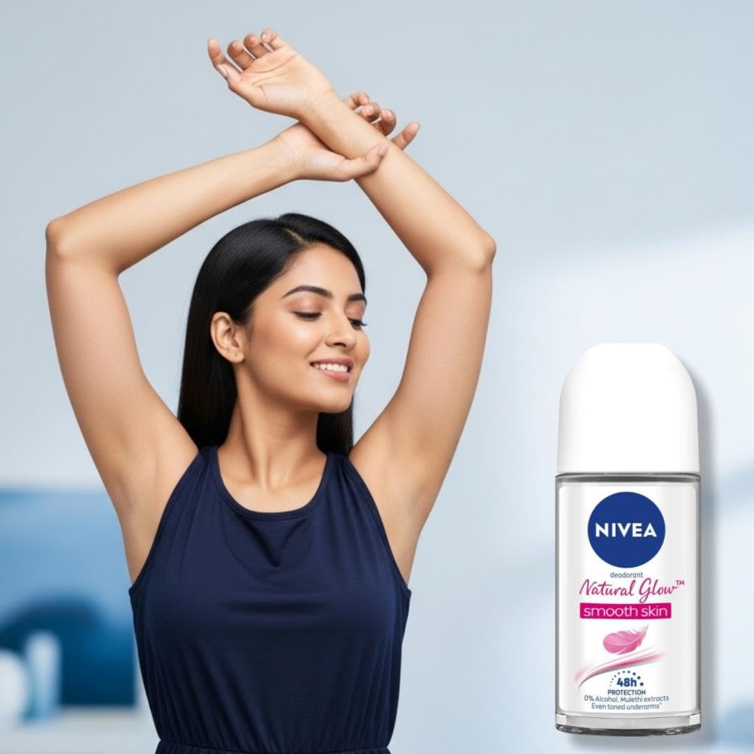 Nivea Unisex Fresh Scent Deodorant Spray Roll-On Whitening Smooth Skin, 25 Ml (Pack Of 3) - packaging (18)